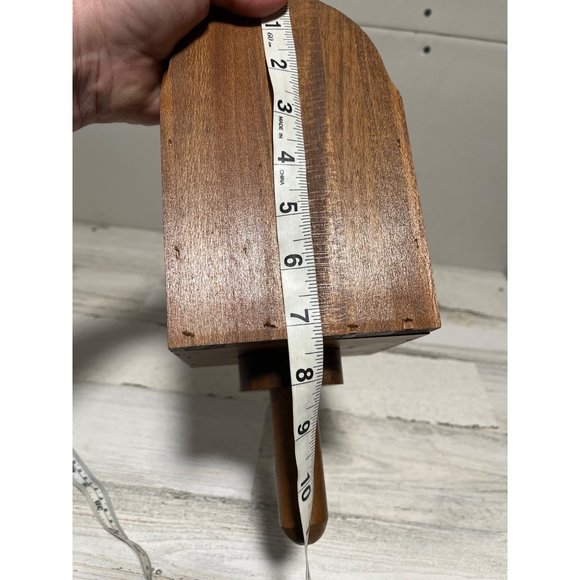 Wooden wall hanging sconce with removable glass for candle - Picture 4 of 8